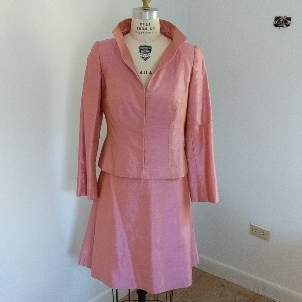 SOLD RR - Bespoke silk skirt and jacket set.